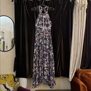 Showpo Navy Floral Maxi Dress